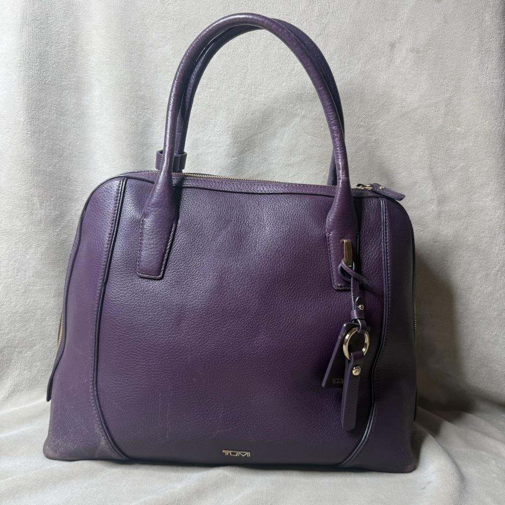 TUMI Deonne Domed Satchel Purple Handbag